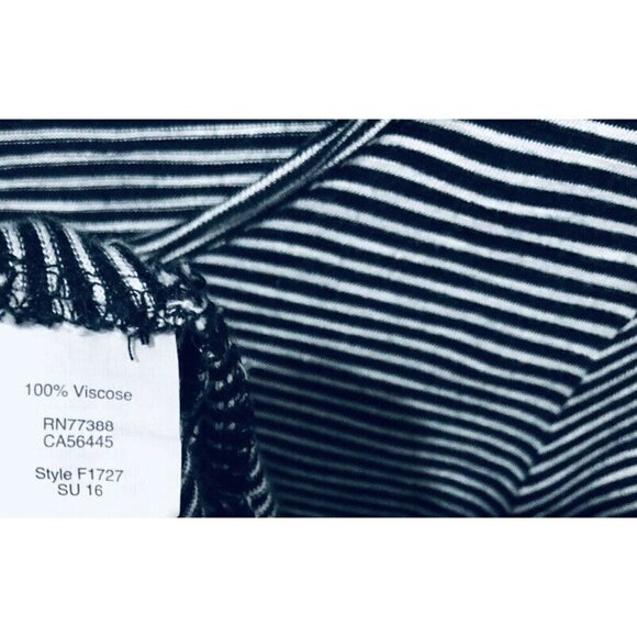 Madewell Womens Large Black White Stripe Anthem Crew Neck Top - Picture 6 of 6